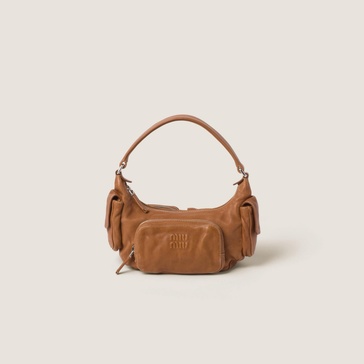 Pocket leather shoulder bag