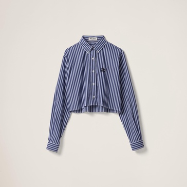 striped poplin shirt 