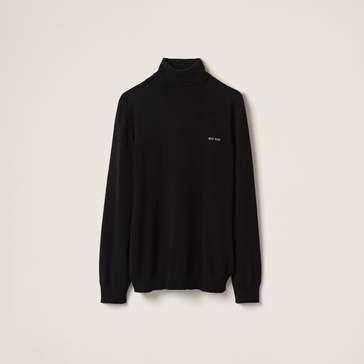 roll-neck wool jumper