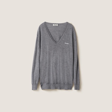 logo-embroidered cashmere jumper