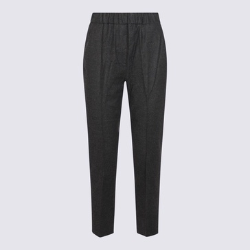 Antonelli Dark Grey Wool Blend Pants in Grey