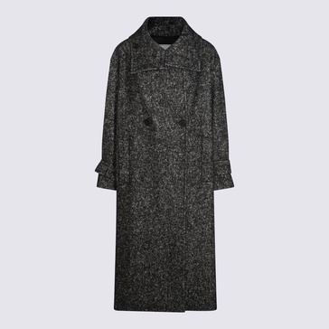 Antonelli Dark Grey Wool Coat in Grey