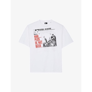 Graphic-print oversized-fit cotton-jersey T-shirt