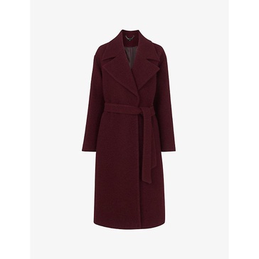 Lorna tie-waist relaxed-fit wool coat