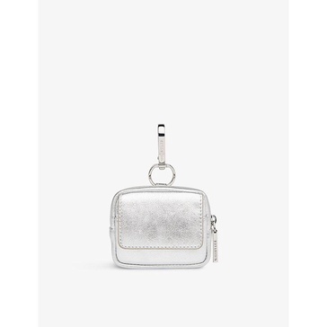 Bibi metallic-leather keyring