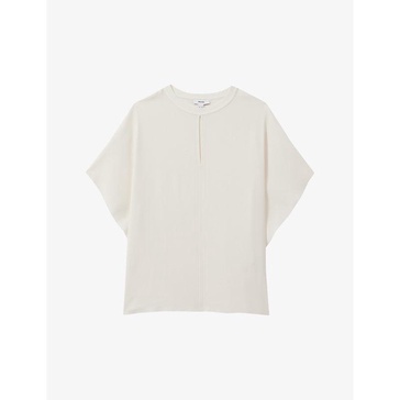 Tania draped-sleeve woven top