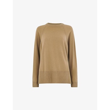 Round-neck relaxed-fit cashmere jumper