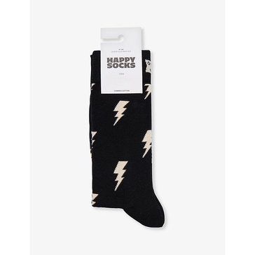 Flash graphic-print cotton-blend socks