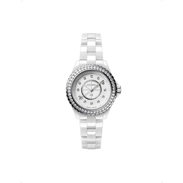 H6418 J12 steel, ceramic and 1.21ct diamond quartz watch