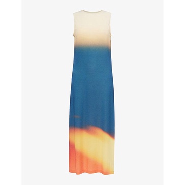 Light Leak gradient-pattern jersey maxi dress