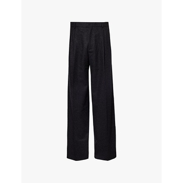 Raga regular-fit wide-leg wool-cashmere blend trousers