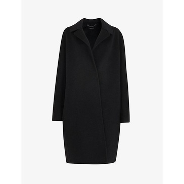 Double-faced cocoon-shape wool coat