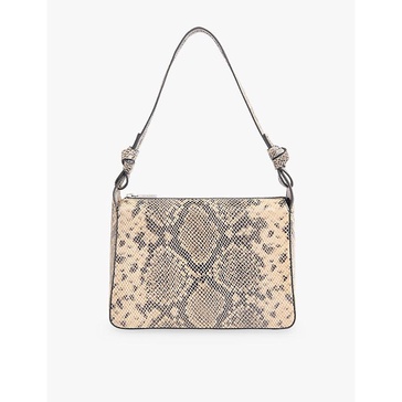 Erica snakeskin-effect leather shoulder bag