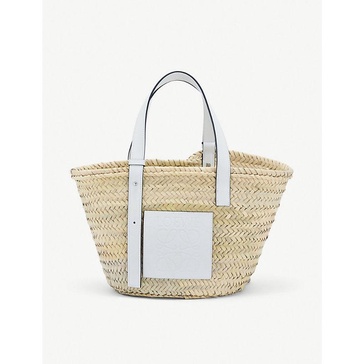 Basket woven raffia bag