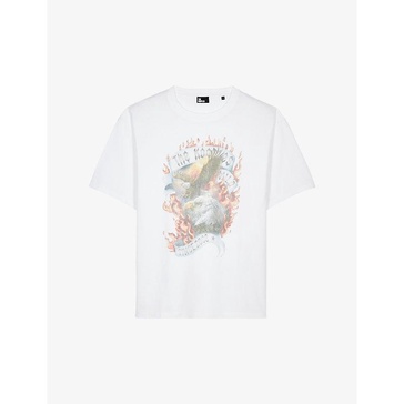 Graphic-print short-sleeve cotton T-shirt