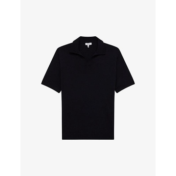 Duchie open-collar short-sleeve wool polo