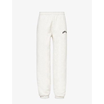 Logo-embroidered tapered-leg organic-cotton jogging bottoms