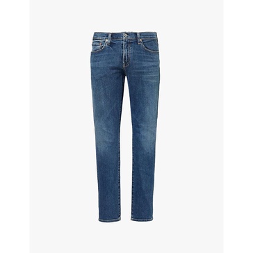 London slim-fit tapered-leg denim-blend jeans