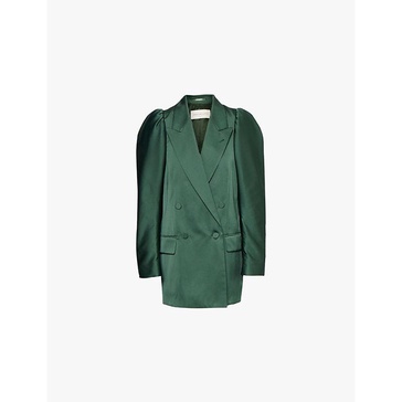 Blinky peak-lapels woven blazer