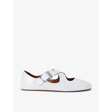 Criss Cross patent-leather ballet flats