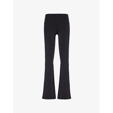 Airbrush bootcut-leg high-rise stretch-woven leggings