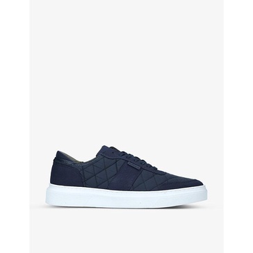 Liddesdale quilted shell and woven low-top trainers