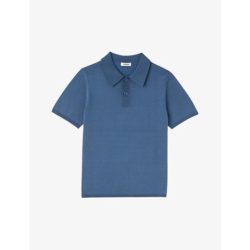 Stretch-woven polo-shirt