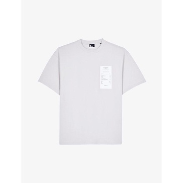 Receipt-print oversized cotton T-shirt