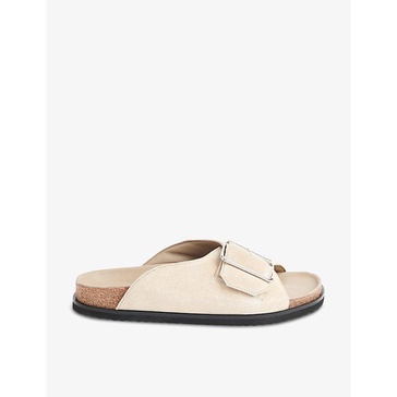 Ellery buckle-embellished flat leather slides