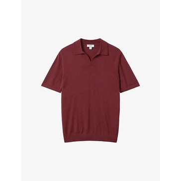 Duchie open-neck wool polo shirt