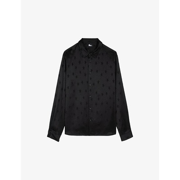 Star-print regular-fit woven shirt