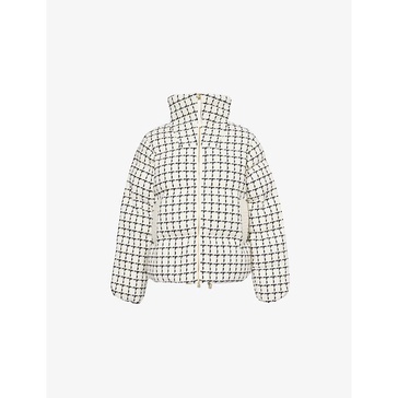 Eugene Check Puffer oversized wool-blend twill jacket