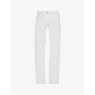 Straight-leg mid-rise regular-fit jeans