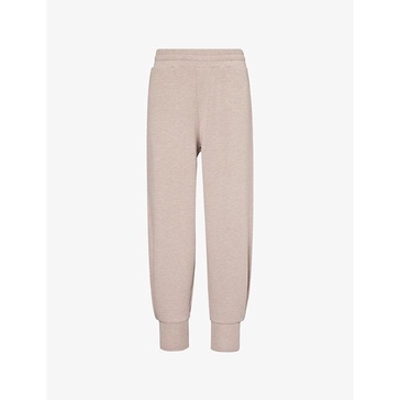 Slip-pocket elasticated-waistband stretch-jersey jogging bottoms