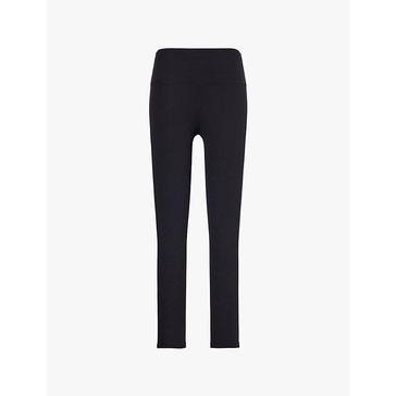 Clare logo-print high-rise stretch-woven leggings