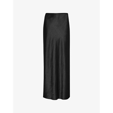 Ella bias-cut satin maxi skirt