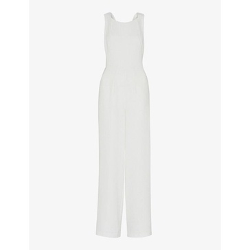 Thelma wide-leg woven wedding jumpsuit