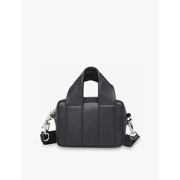 Monika twin-handle leather cross-body bag