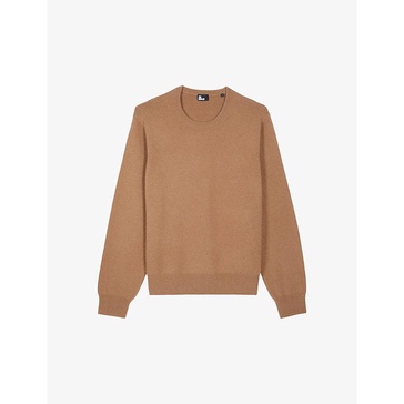 Crewneck knitted cashmere-blend jumper