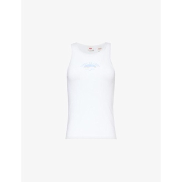 Gemini graphic cotton tank top