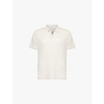 Shaun short-sleeve linen polo shirt