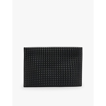 Bettina stud-embellished leather clutch