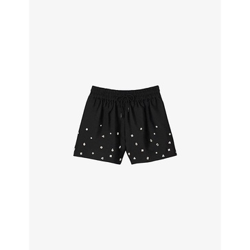 crystal-embellished twill shorts 