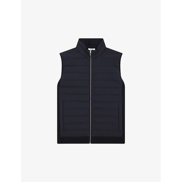 William padded PU and knitted gilet