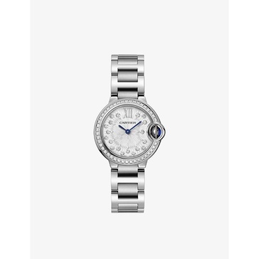 CRW4BB0034 Ballon Bleu de Cartier steel and 0.56ct brilliant-cut diamond quartz watch