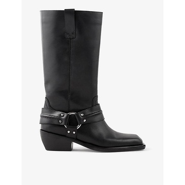 Sixten buckle-embellished leather knee-high boots