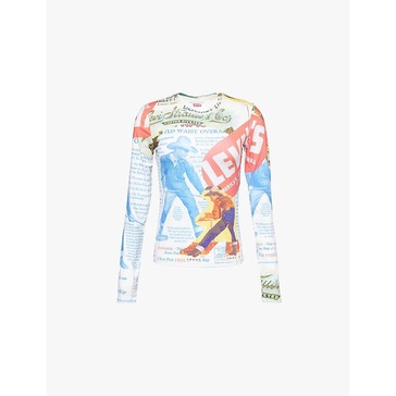 Levi's x Adsb Andersson Bell Second Skin graphic-print stretch-woven top