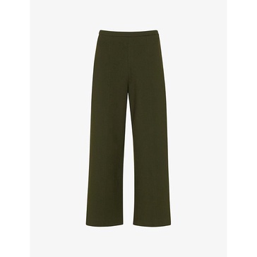 Camilla wide-leg high-rise stretch-woven trousers