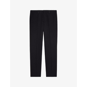 Straight-leg regular-fit wool trousers