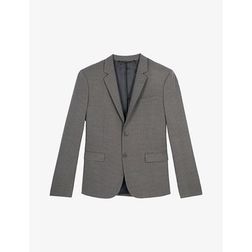 Regular-fit single-breasted stretch-wool blazer